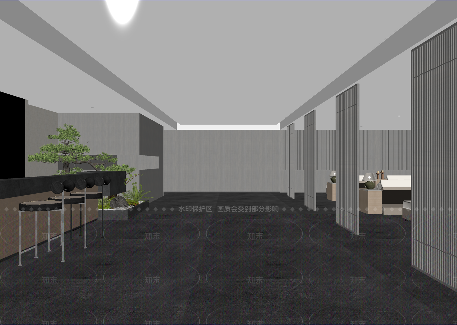 现代酒店大堂3D模型下载【ID:1215920673】