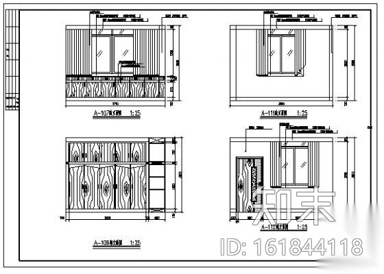 某单位大堂办公室装饰图立面cad施工图下载【ID:161844118】