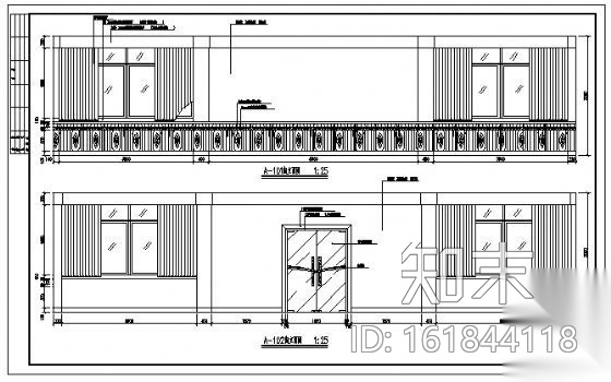 某单位大堂办公室装饰图立面cad施工图下载【ID:161844118】
