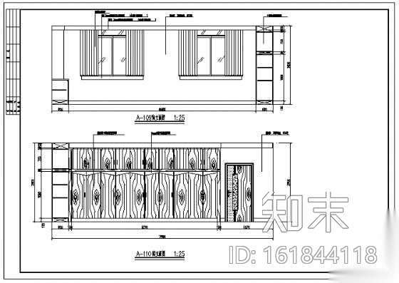 某单位大堂办公室装饰图立面cad施工图下载【ID:161844118】
