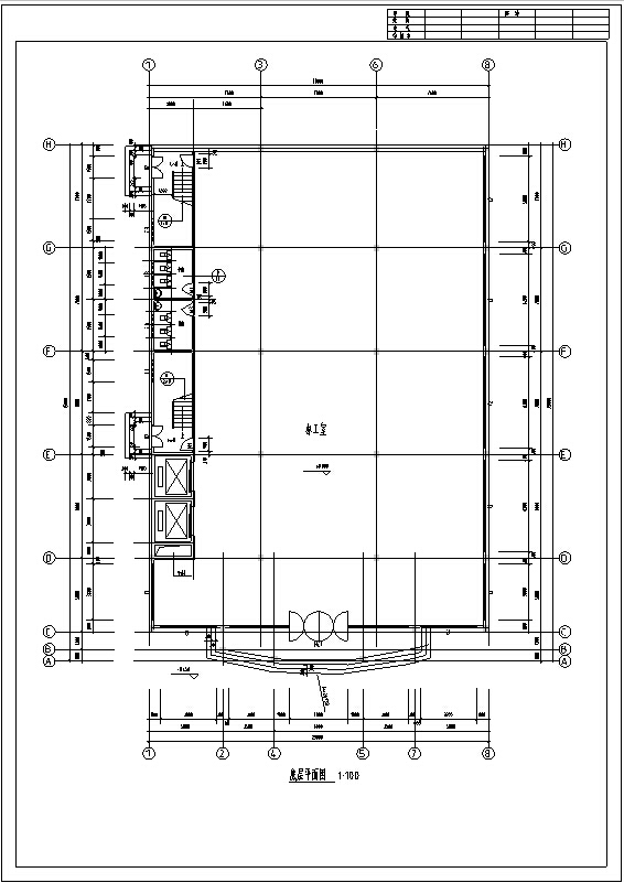 多层商务办公综合楼建筑设计（建筑方案CAD）cad施工图下载【ID:167648161】