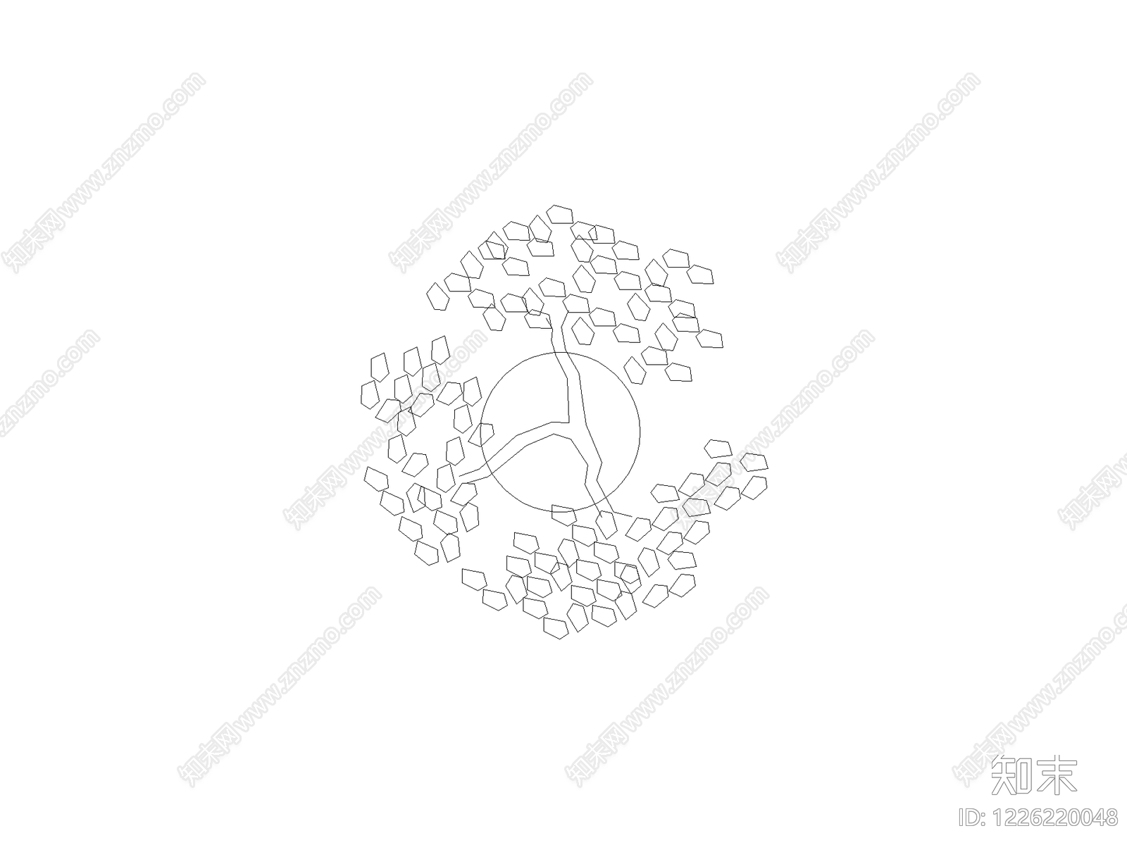 现代,极简绿植CAD图纸