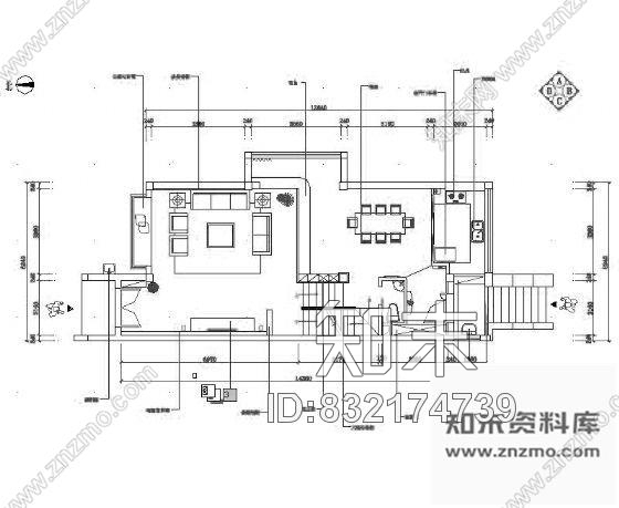 图块/节点别墅方案平面图cad施工图下载【ID:832174739】