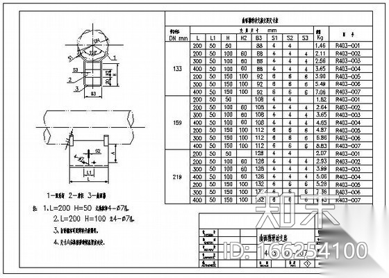 管道安装中常见的各类支架图纸cad施工图下载【ID:166254100】