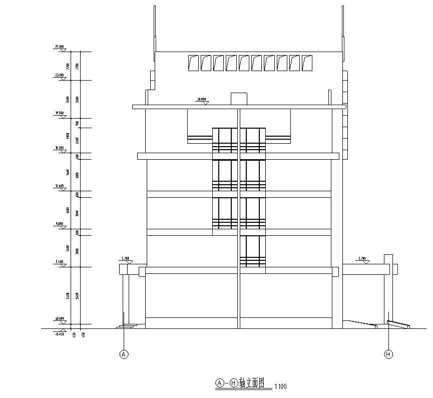 [浙江]五层外墙涂料对称式办公楼建筑施工图施工图下载【ID:149933113】