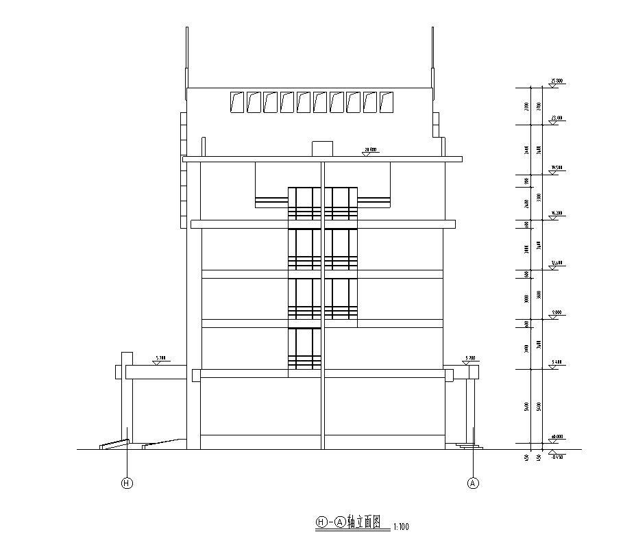 [浙江]五层外墙涂料对称式办公楼建筑施工图施工图下载【ID:149933113】