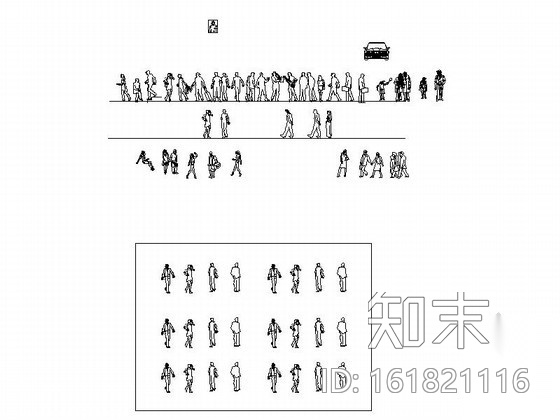 人物立面CAD图块下载cad施工图下载【ID:161821116】