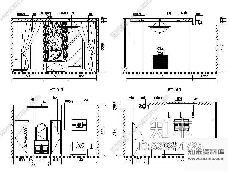 图块/节点穆斯林风格餐包立面图cad施工图下载【ID:832241725】