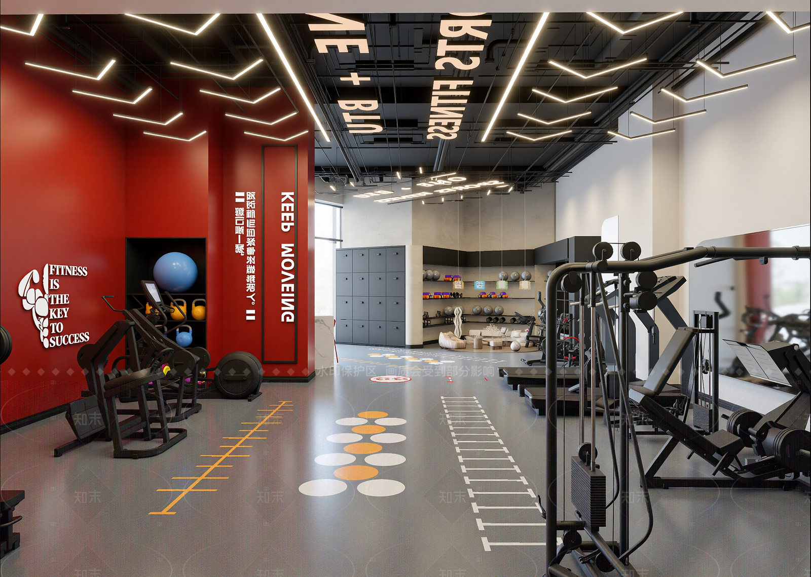 工业健身房3D模型下载【ID:1214957514】