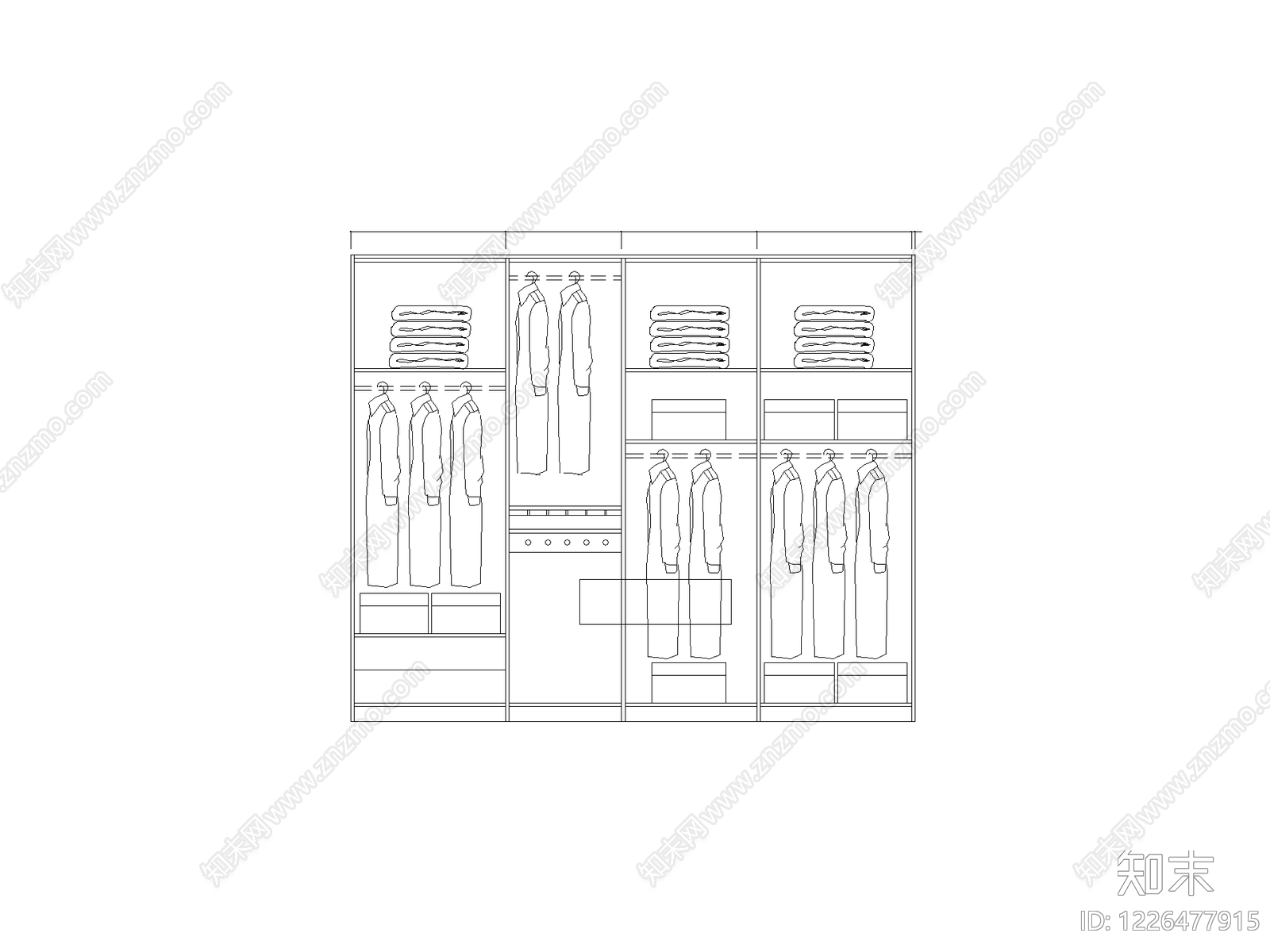 柜子cad施工图下载【ID:1226477915】
