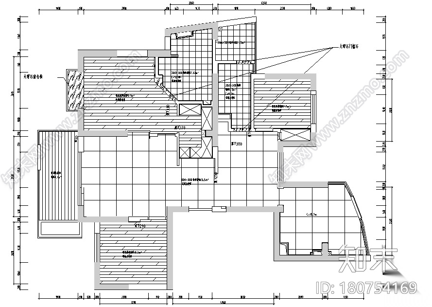 赞成林枫黑色空间现代简约样板间设计施工图（附效果图）cad施工图下载【ID:180754169】