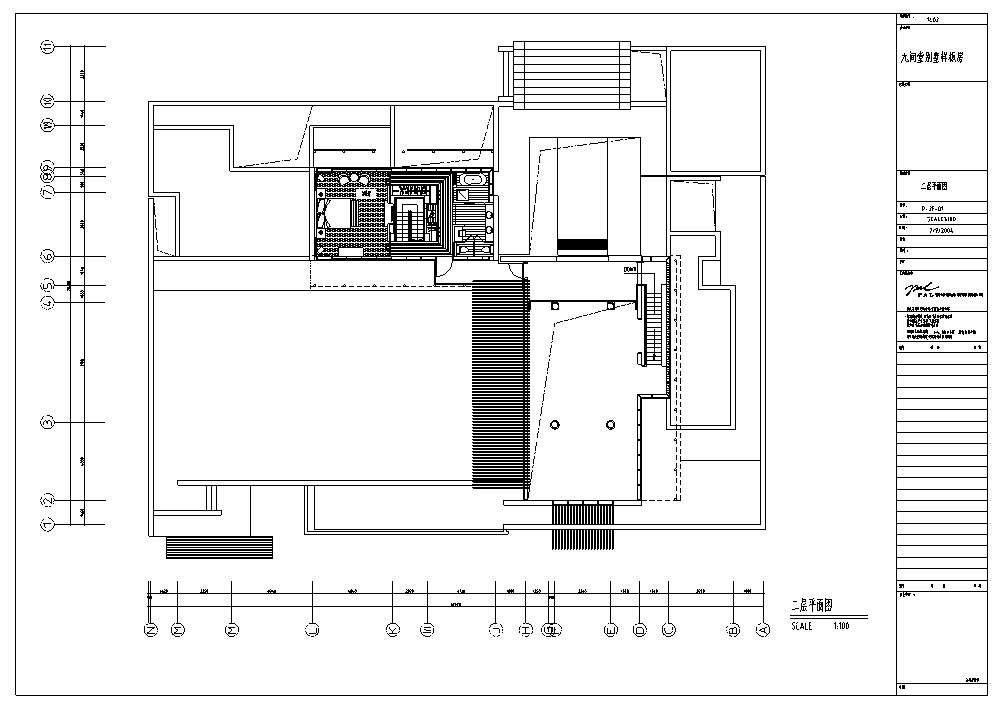 上海九间堂别墅样板房室内设计施工图cad施工图下载【ID:161689179】