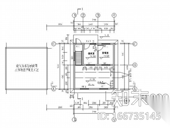 某高速公路消防泵房建筑施工图cad施工图下载【ID:166735145】