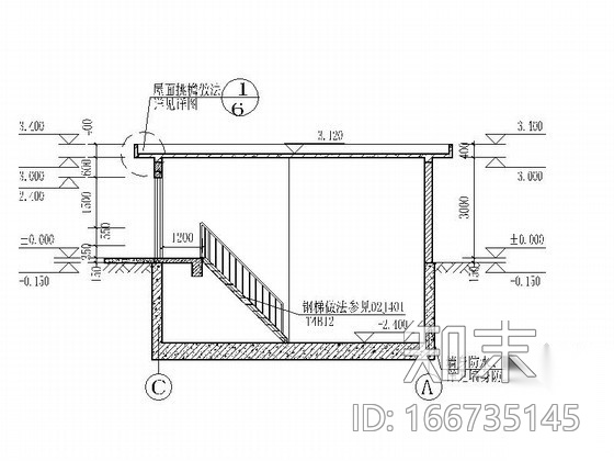 某高速公路消防泵房建筑施工图cad施工图下载【ID:166735145】