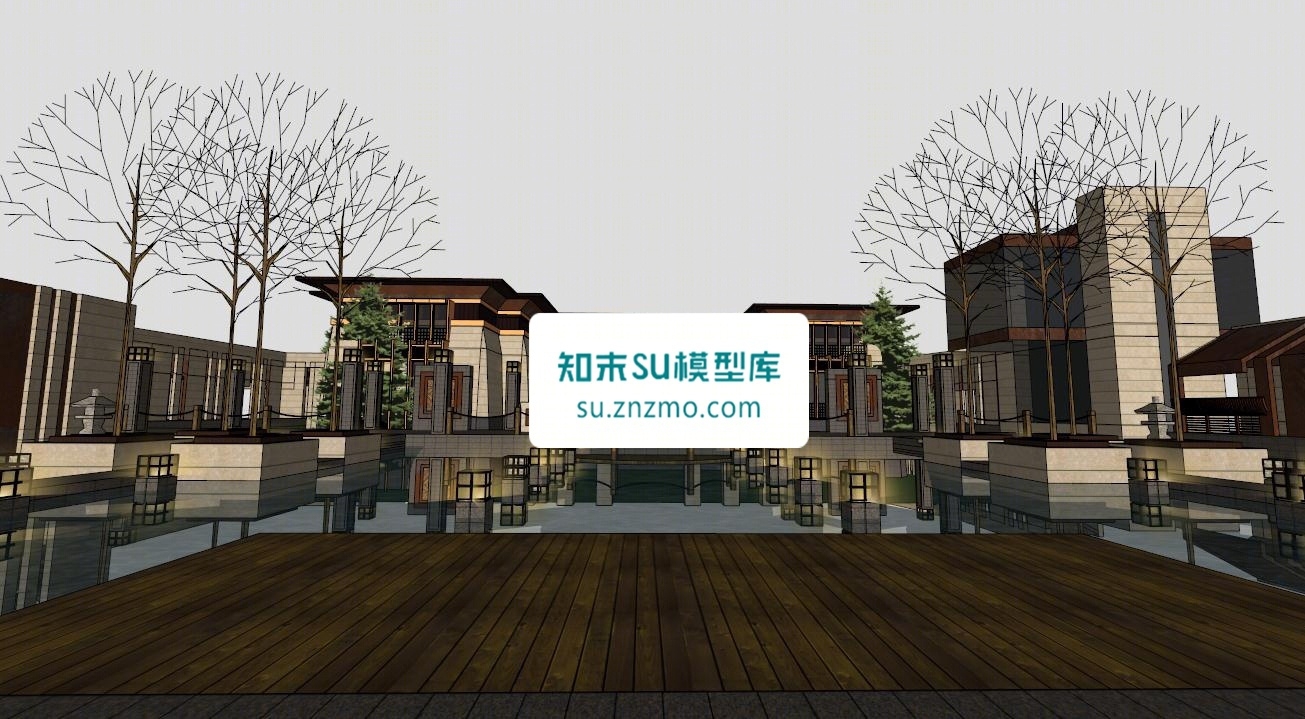 欧式展馆模型SU模型下载【ID:148483290】
