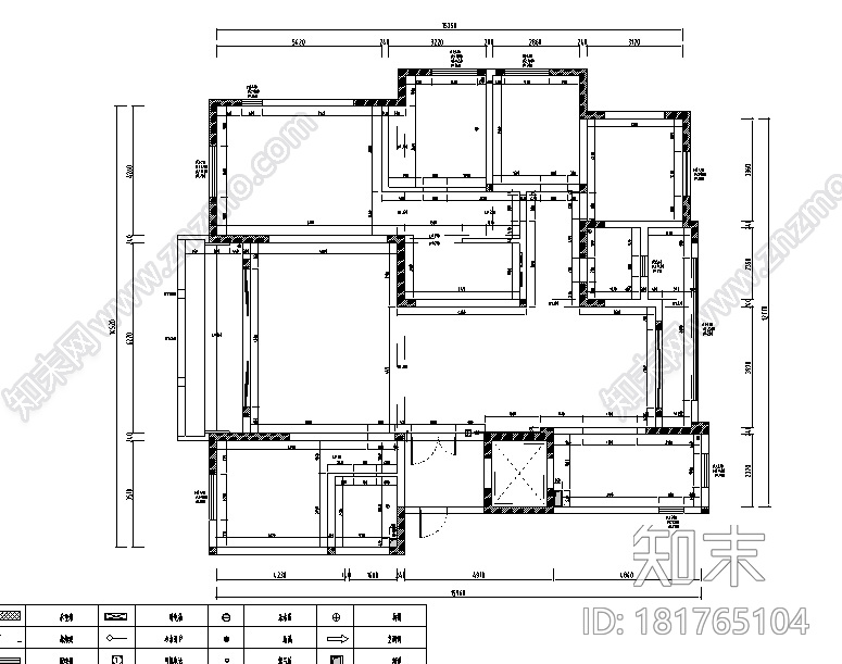 简约优雅美式风格样板间设计施工图（附效果图）cad施工图下载【ID:181765104】