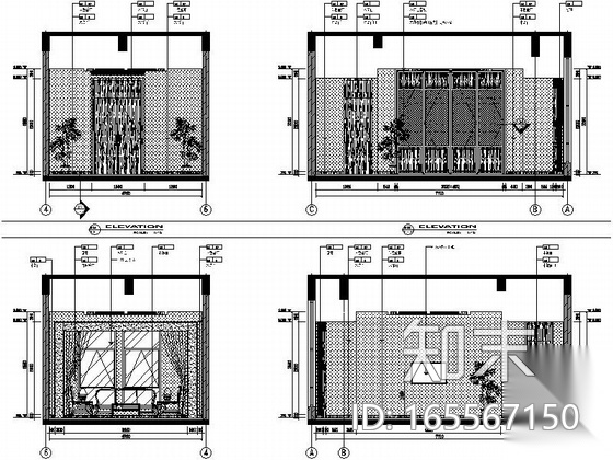 [江苏]生态园高档中式会所室内装修图（含效果）cad施工图下载【ID:165567150】