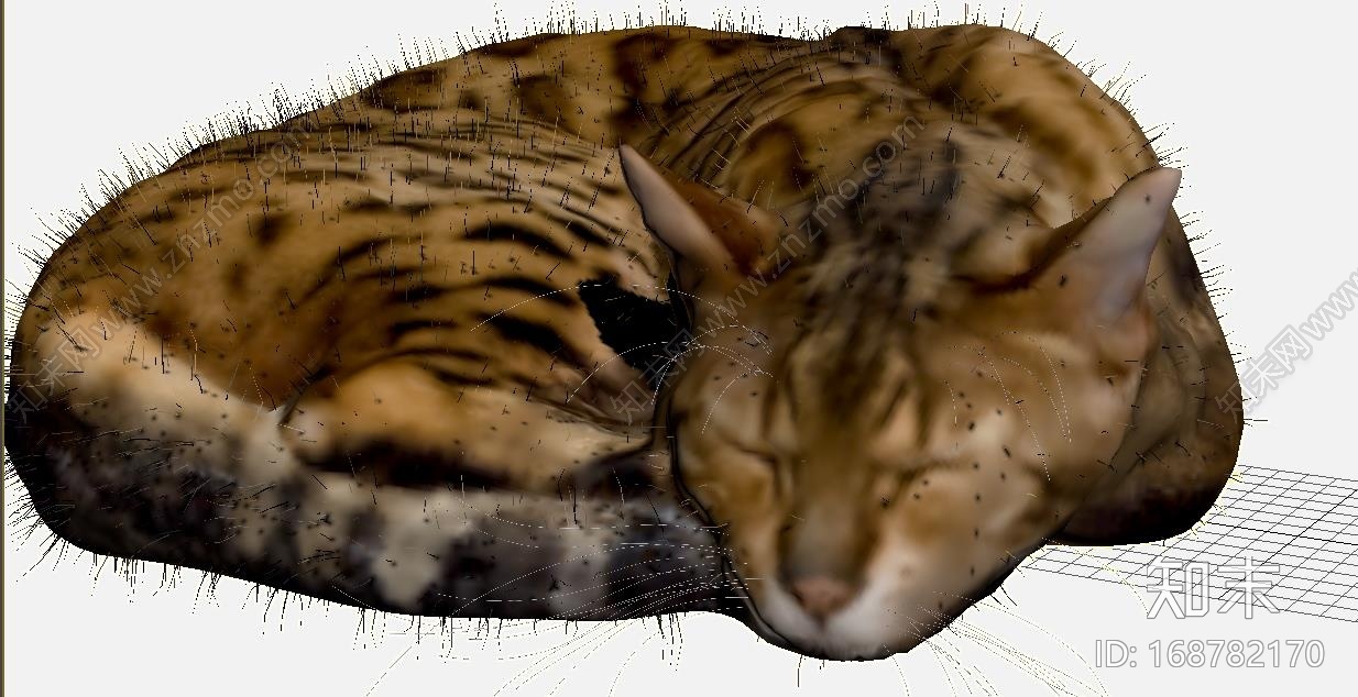睡觉的猫3d模型CG模型下载【ID:168782170】