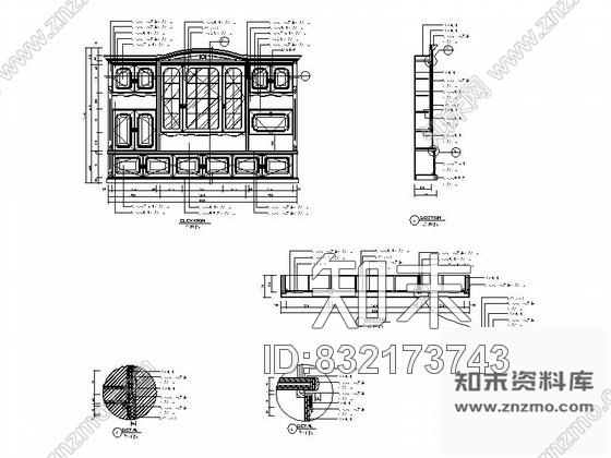 图块/节点奢华豪宅橱柜立面详图施工图下载【ID:832173743】