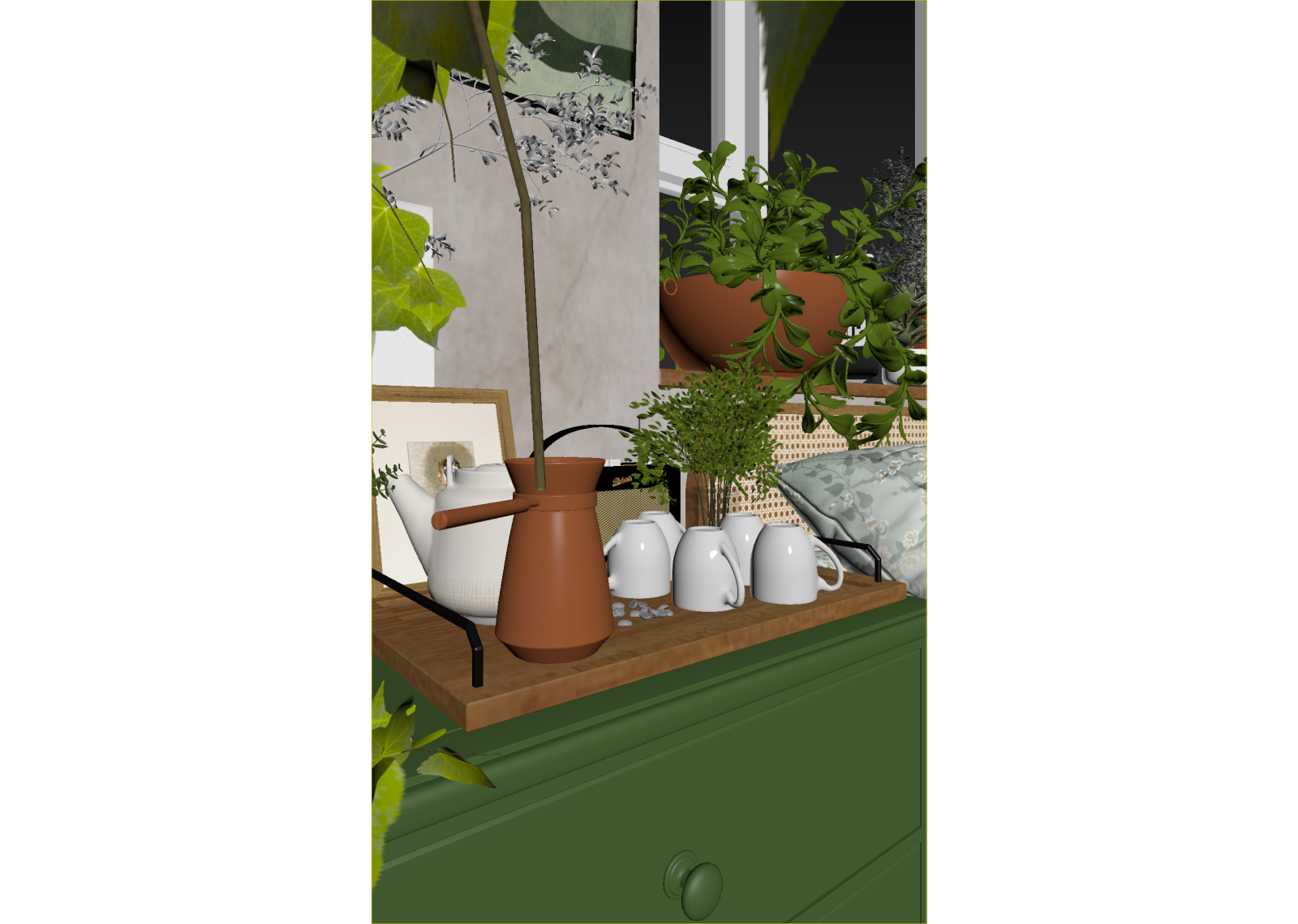 现代开放式厨房3D模型下载【ID:1214966326】