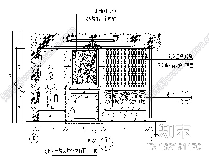 [浙江]欧式风格复式楼设计CAD施工图(含效果图)cad施工图下载【ID:182191170】