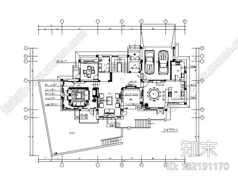 [浙江]欧式风格复式楼设计CAD施工图(含效果图)cad施工图下载【ID:182191170】