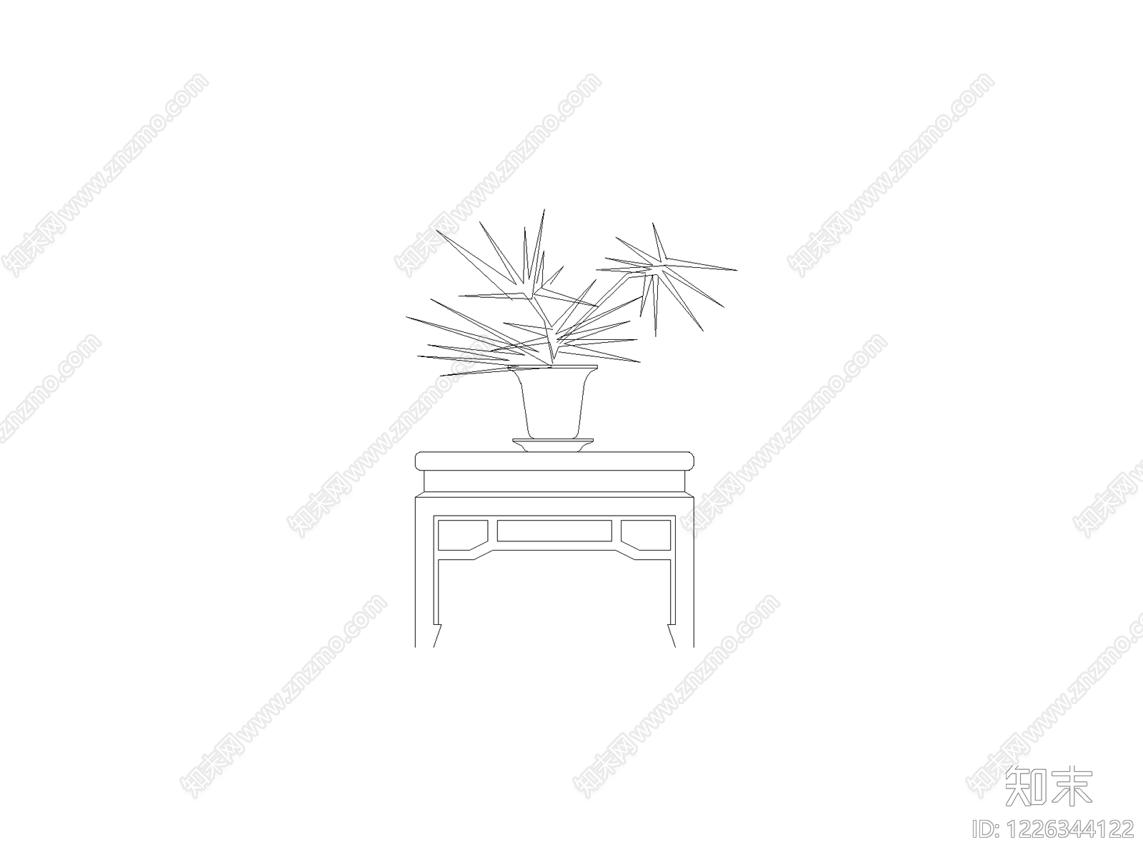 现代桌子CAD图纸