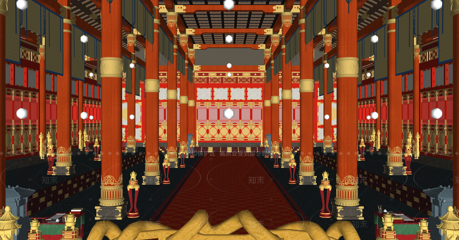 中式博物馆SU模型下载【ID:1215946179】