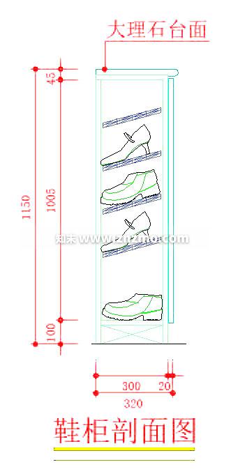 鞋柜cad施工图下载【ID:180787184】