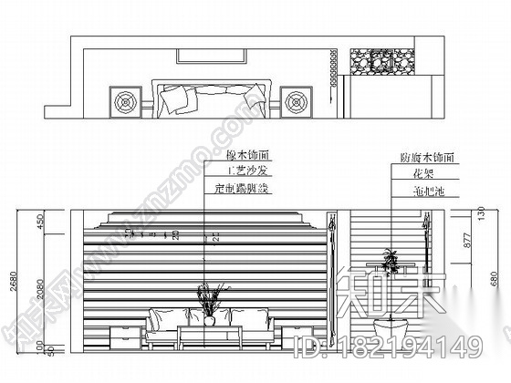 [绍兴]整洁时尚现代四居室设计CAD装修图（含效果）cad施工图下载【ID:182194149】