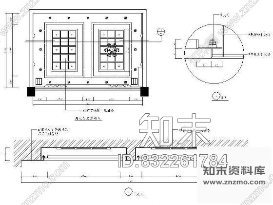 图块/节点西式包房吊顶大样cad施工图下载【ID:832261784】