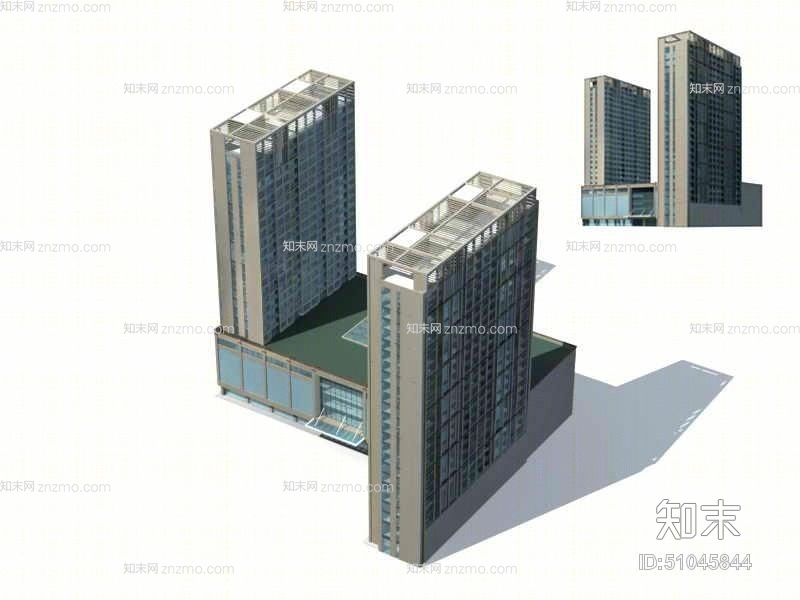 户外商业高层1303D模型下载【ID:51045844】