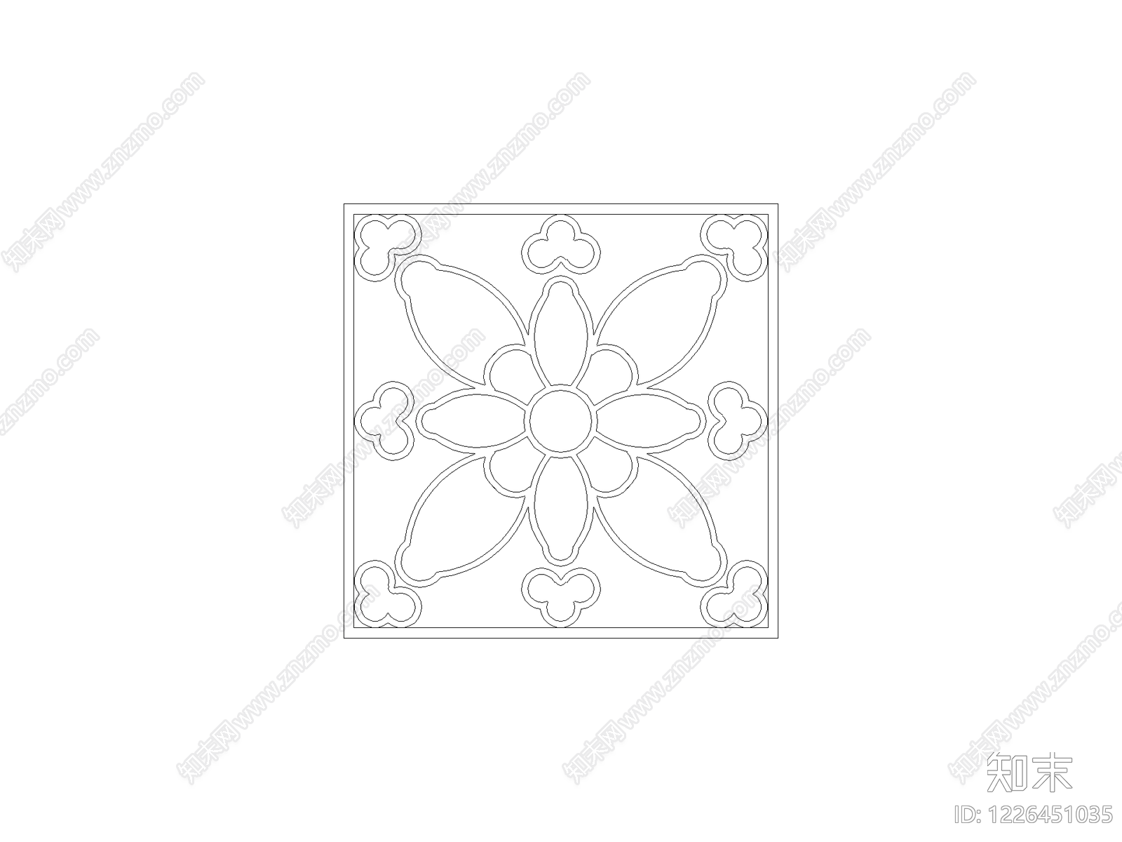 格栅装饰构件cad施工图下载【ID:1226451035】