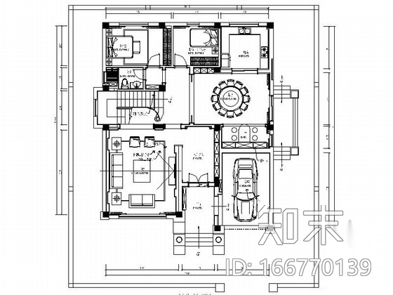 [浙江]豪华现代五室两厅两层别墅装修室内设计施工图cad施工图下载【ID:166770139】