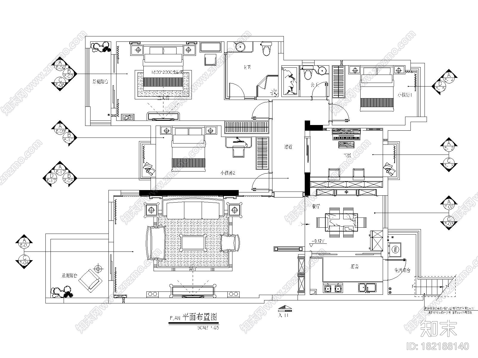 [广东]东莞南城金域中央雅居丨CAD施工图cad施工图下载【ID:182188140】