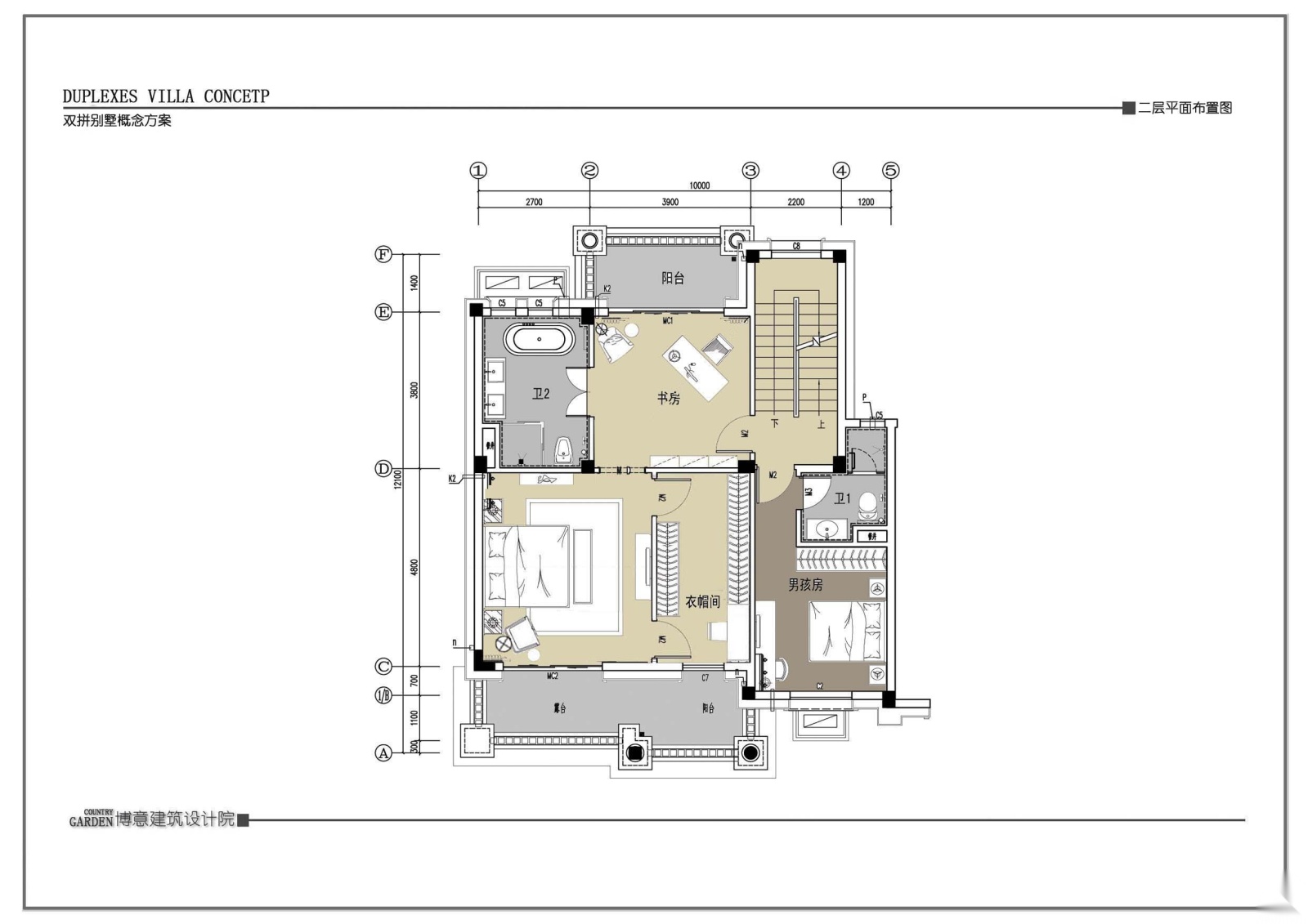 碧桂园址山简欧风格别墅样板房施工图+效果施工图下载【ID:160120133】