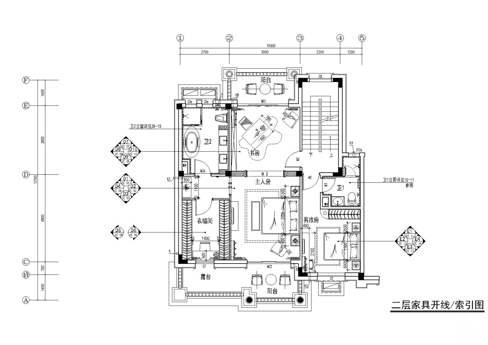 碧桂园址山简欧风格别墅样板房施工图+效果施工图下载【ID:160120133】