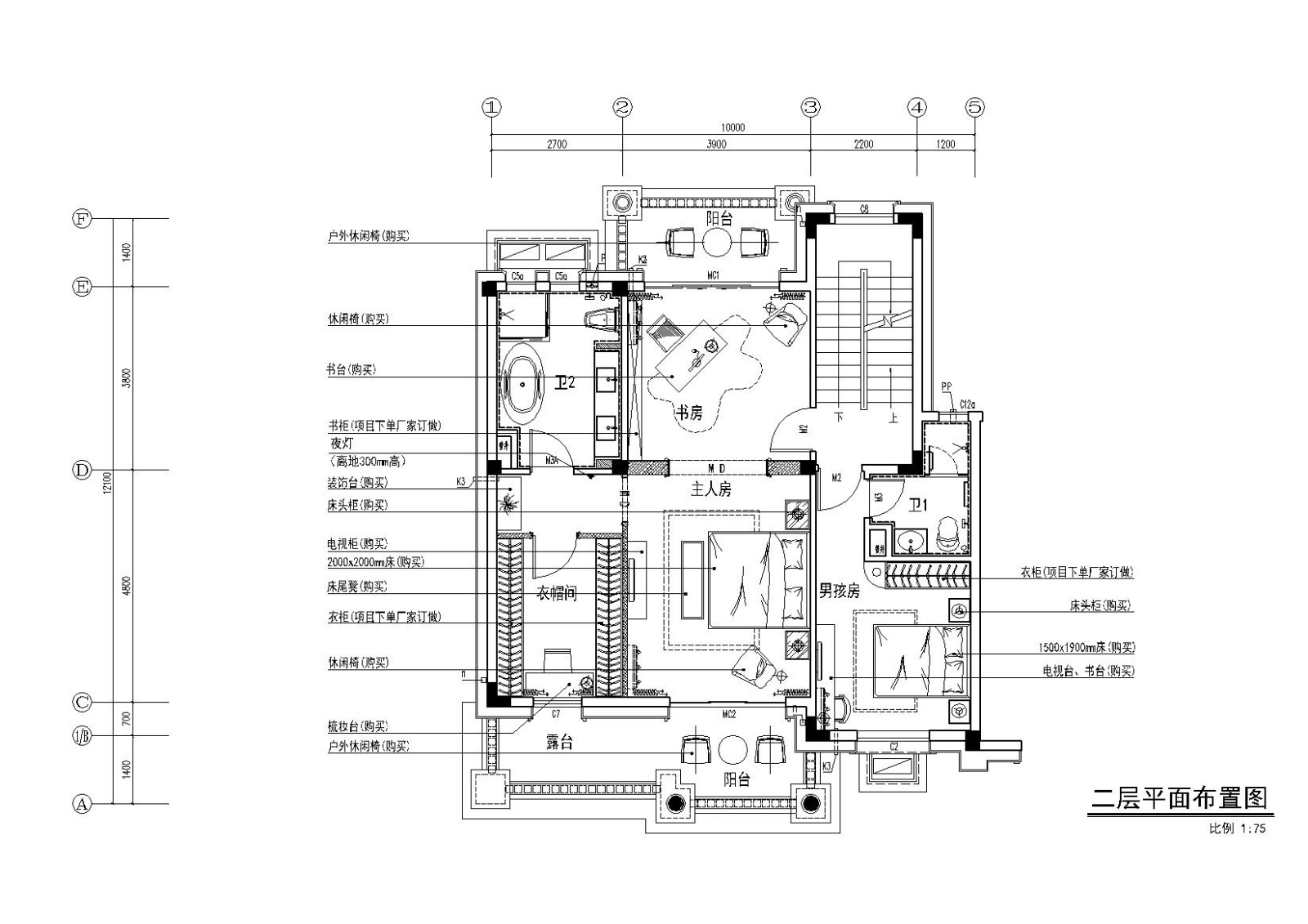 碧桂园址山简欧风格别墅样板房施工图+效果施工图下载【ID:160120133】