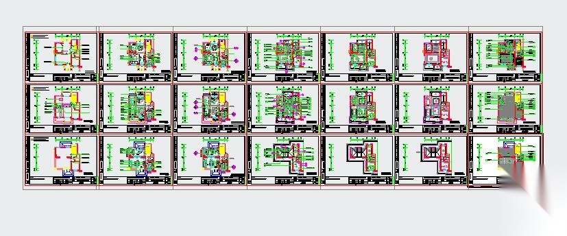 碧桂园址山简欧风格别墅样板房施工图+效果施工图下载【ID:160120133】