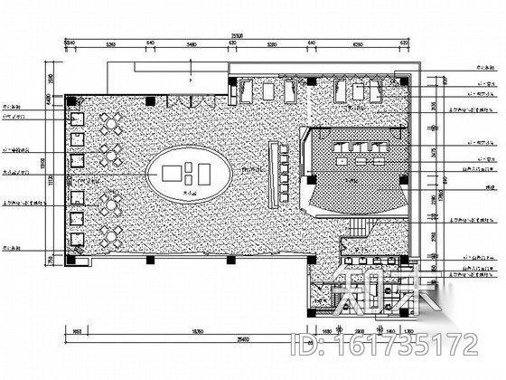 [湖北]简约现代黑白风格售楼处室内设计装修施工图（含效...cad施工图下载【ID:161735172】