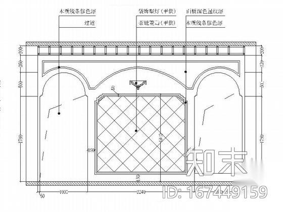 豪华复古新中式风格别墅室内装修施工图（含效果）cad施工图下载【ID:167449159】