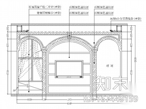 豪华复古新中式风格别墅室内装修施工图（含效果）cad施工图下载【ID:167449159】