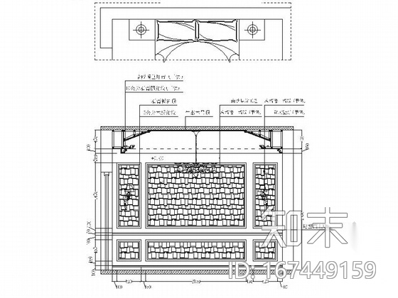 豪华复古新中式风格别墅室内装修施工图（含效果）cad施工图下载【ID:167449159】