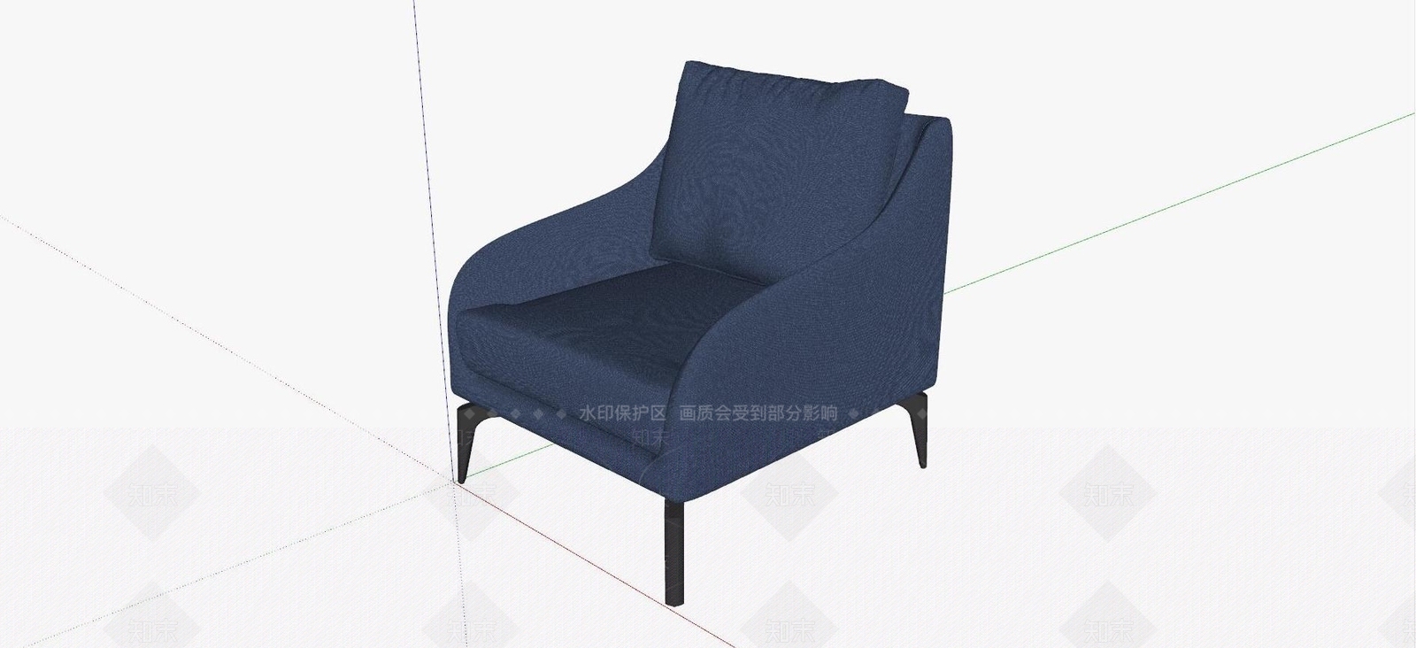 现代休闲椅SU模型下载【ID:1123112962】
