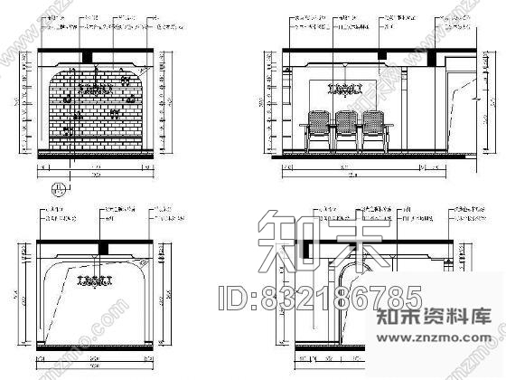 图块/节点地中海风格餐厅立面设计图cad施工图下载【ID:832186785】