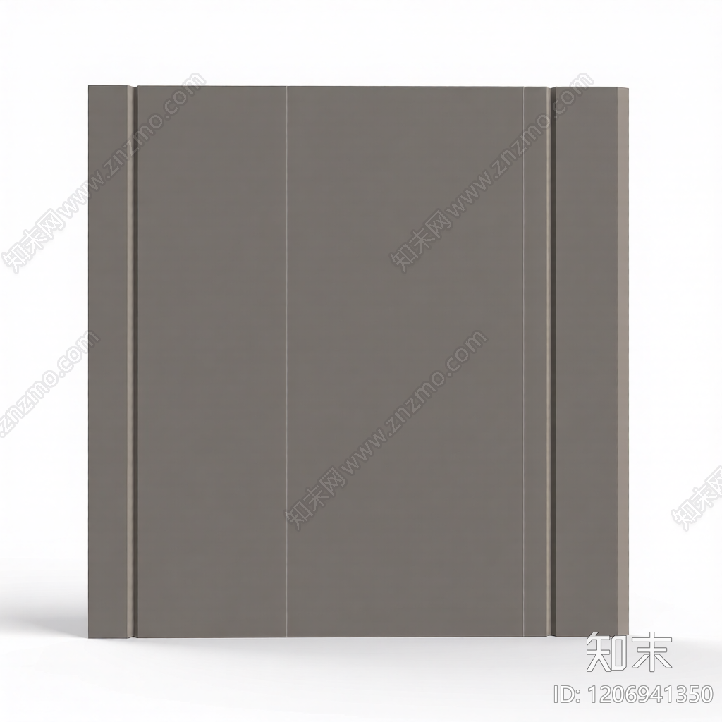 灰色面板隔断构件3D模型下载【ID:1206941350】