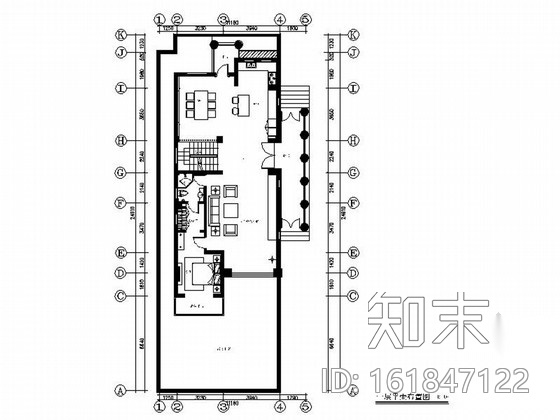 [北京]高档简约现代风格两层别墅室内设计装修施工图（含...cad施工图下载【ID:161847122】