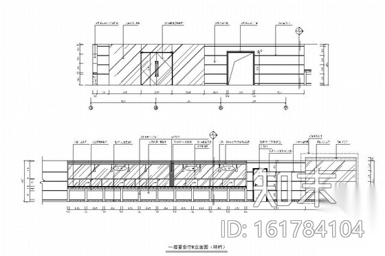 [湖北]新兴热门旅游城市迎宾苑酒店宴会厅装修图cad施工图下载【ID:161784104】