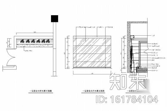 [湖北]新兴热门旅游城市迎宾苑酒店宴会厅装修图cad施工图下载【ID:161784104】