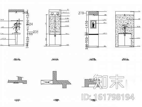 老街三室两厅家装设计图cad施工图下载【ID:161798194】